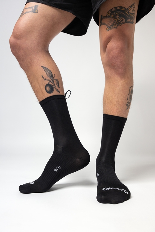OPEND Socks 4/4 2.0 Black on Black- sport socks - 02