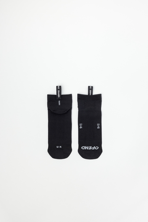 OPEND Socks 1/4 2.0 Black on Black- sport socks - 01