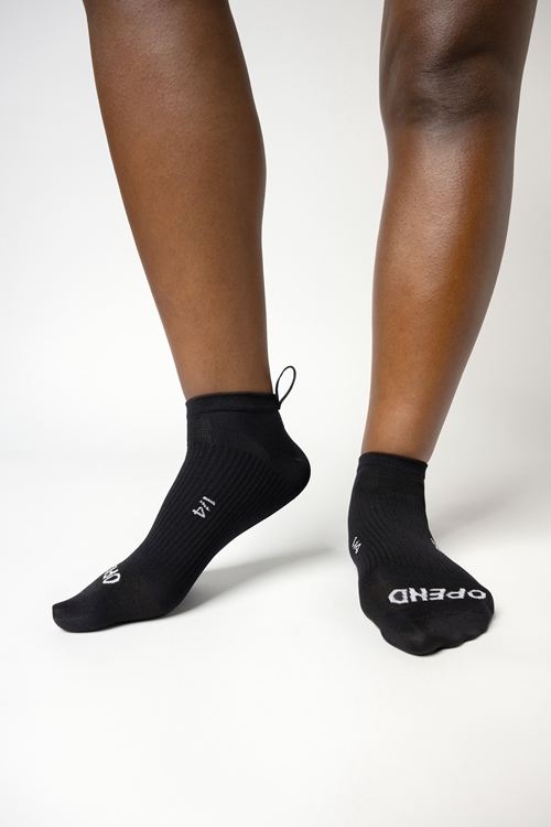OPEND Socks 1/4 2.0 Black on Black- sport socks - 02