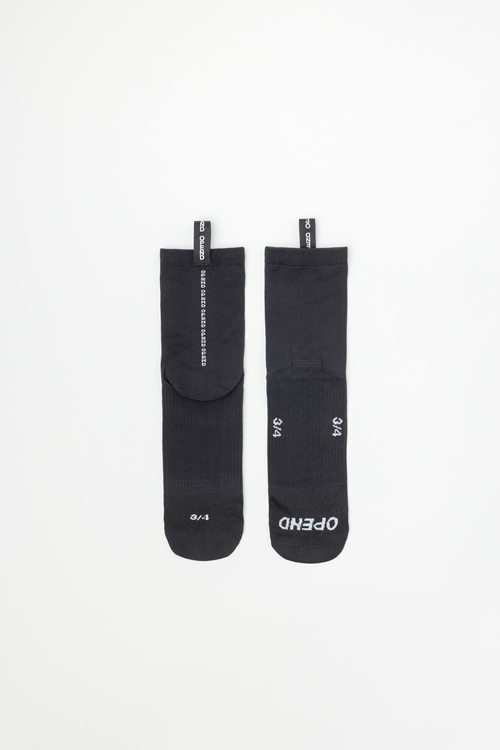 OPEND Socks 3/4 2.0 Black on Black- sport socks - 01