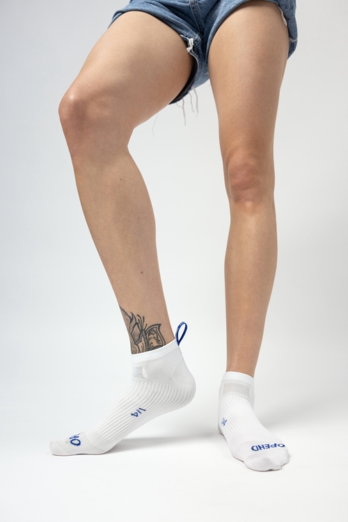 OPEND Socks 1/4 2.0 Signature White- sport socks - 03