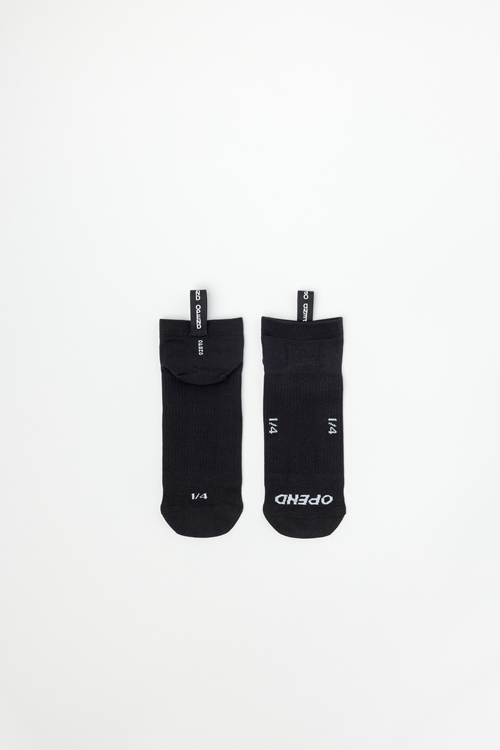 OPEND Socks 1/4 2.0 Black on Black- Sport Socken - 01