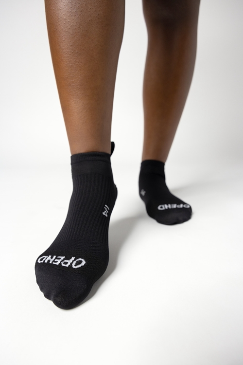 OPEND Socks 1/4 2.0 Black on Black- Sport Socken - 03