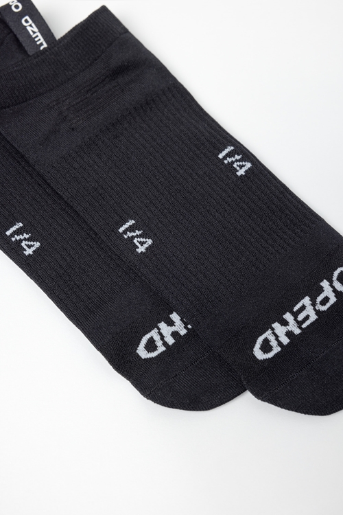 OPEND Socks 1/4 2.0 Black on Black- Sport Socken - 05