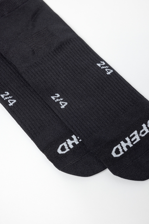 OPEND Socks 2/4 2.0 Black on Black- sport socks - 05