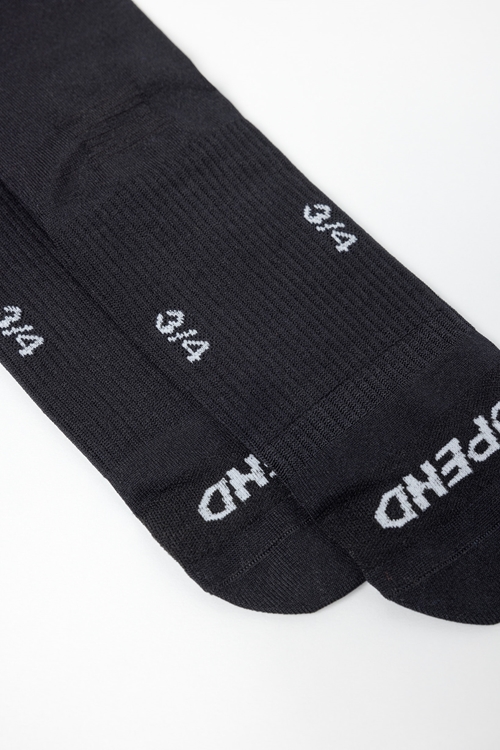 OPEND Socks 3/4 2.0 Black on Black- Sport Socken - 05