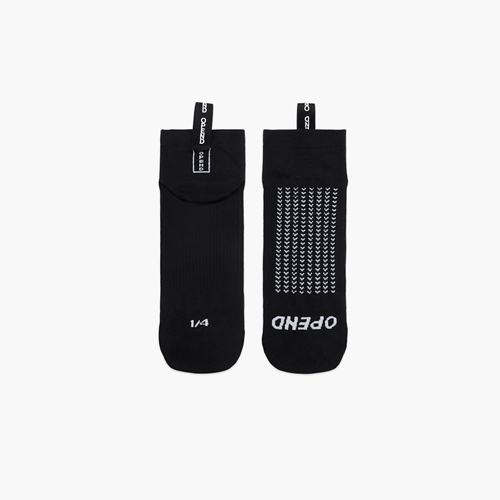 OPEND Socks 1/4 Black on black- Sport Socken - 01