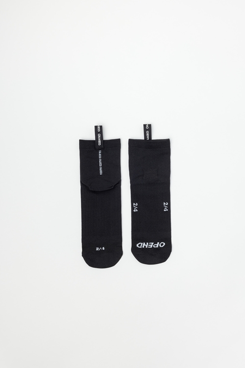 OPEND Socks 2/4 2.0 Black on Black- Sport Socken - 01