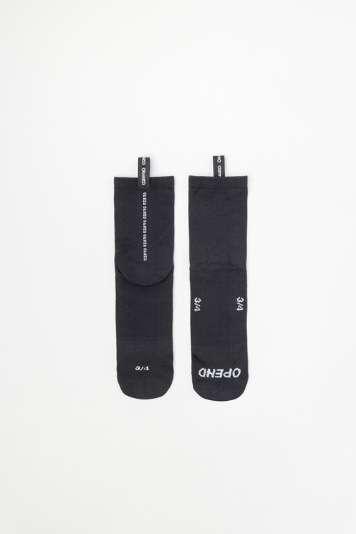 OPEND Socks 3/4 2.0 Black on Black- Sport Socken - 01