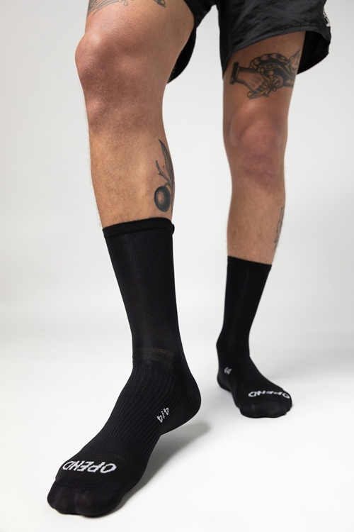 OPEND Socks 4/4 2.0 Black on Black- sport socks - 03